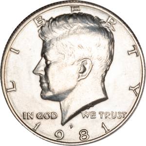 1981-P Kennedy Half Dollar MS60 Main Image