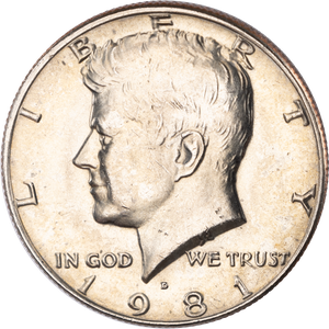 1981-D Kennedy Half Dollar MS60 Main Image
