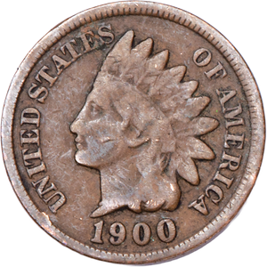 1900 Indian Head Cent, Variety 3, Bronze G Main Image