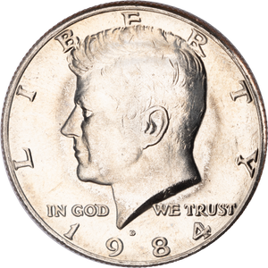 1984-D Kennedy Half Dollar MS60 Main Image