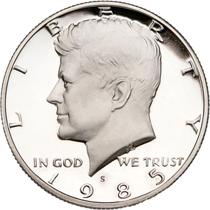 1985-S Kennedy Half Dollar Main Image