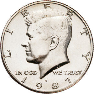 1987-D Kennedy Half Dollar MS60 Main Image