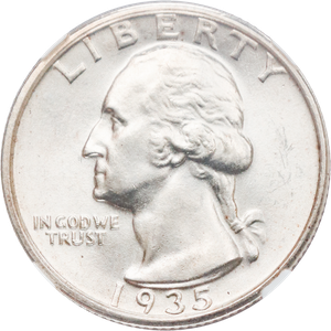 1935-S Washington Silver 25C NGC    MS63 Main Image