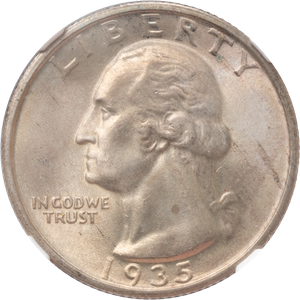 1935-S Washington Silver 25C NGC    MS66 Main Image