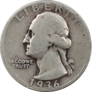 1936 Washington Silver Quarter G Main Image