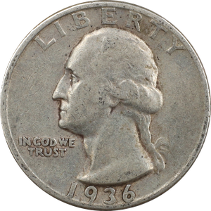 1936 Washington Silver Quarter F Main Image