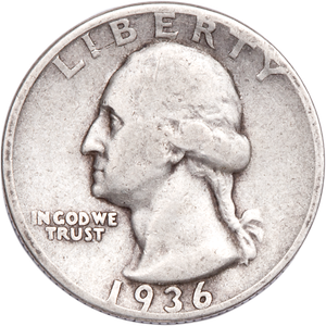 1936 Washington Silver Quarter CIRC Main Image