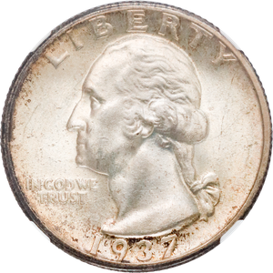 1937-D Washington Silver 25C NGC    MS64 Main Image