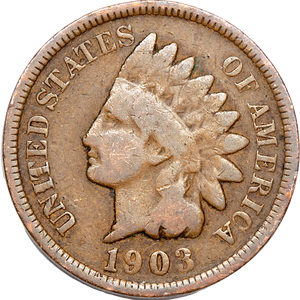1903 Indian Head Cent, Variety 3, Bronze CIRC Main Image