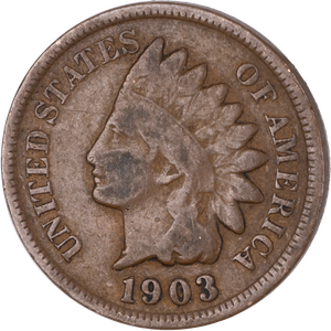 1903 Indian Head Cent, Variety 3, Bronze Main Image
