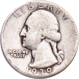 1939-D Washington Silver Quarter CIRC Main Image