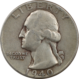 1940 Washington Silver Quarter F Main Image