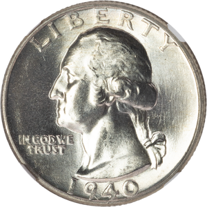 1940 Washington Silver Quarter Main Image