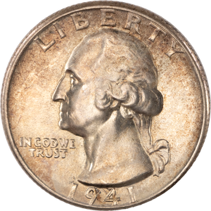 1941 Washington Silver Quarter MS60 Main Image