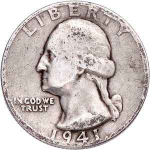 1941 Washington Silver Quarter CIRC Main Image