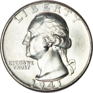 1941-D Washington Silver Quarter Main Image