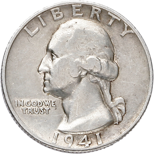 1941-D Washington Silver Quarter CIRC Main Image