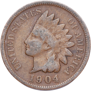 1904 Indian Head Cent, Variety 3, Bronze Main Image