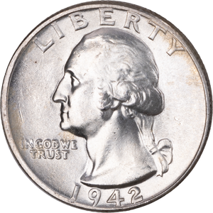 1942 Washington Silver Quarter MS60 Main Image