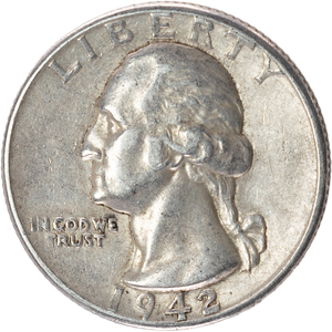 1942-D Washington Silver Quarter XF Main Image