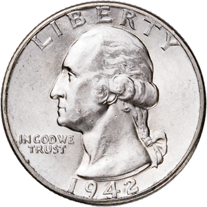 1942-S Washington Silver Quarter MS60 Main Image