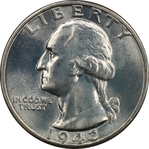 1943 Washington Silver Quarter MS60 Main Image