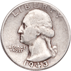 1943 Washington Silver Quarter CIRC Main Image