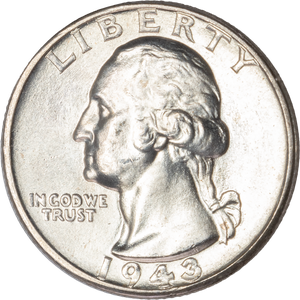 【銀90%】 1941年1943年1944年 アメリカ ワシントン・クォーター 1943-D Washington Silver Quarter | Littleton Coin Company
