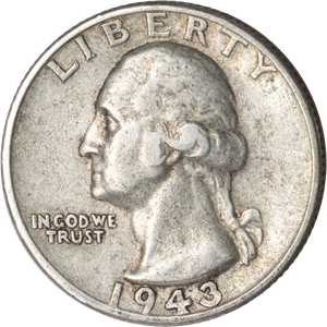 1943-S Washington Silver Quarter, Very Good Main Image