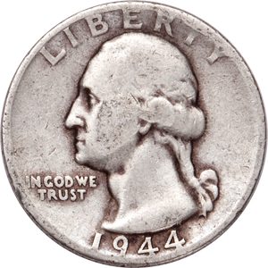 1944 Washington Silver Quarter CIRC Main Image
