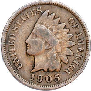 1905 Indian Head Cent, Variety 3, Bronze G Main Image