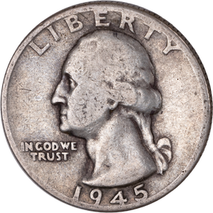 1945-D Washington Silver Quarter VG Main Image