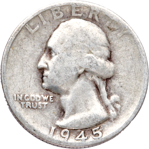 1945-S Washington Silver Quarter CIRC Main Image