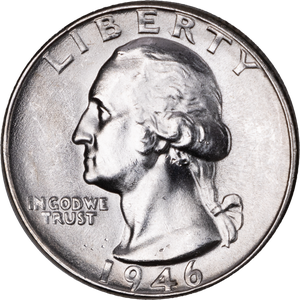 1946 Washington Silver Quarter MS60 Main Image