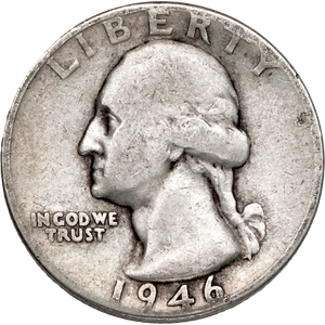 1946 Washington Silver Quarter CIRC Main Image