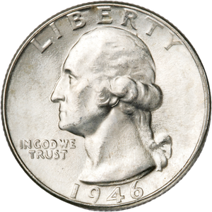 1946-D Washington Silver Quarter Main Image