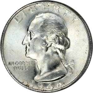 1946-S Washington Silver Quarter MS60 Main Image