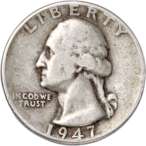 1947-D Washington Silver Quarter CIRC Main Image