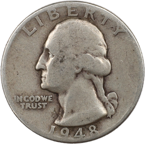 1948 Washington Silver Quarter G Main Image