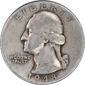 1948 Washington Silver Quarter CIRC Main Image