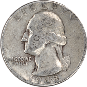 1948-D Washington Silver Quarter CIRC Main Image