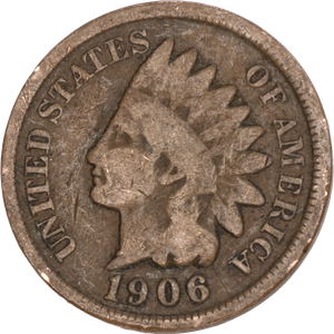 1906 Indian Head Cent, Variety 3, Bronze CIRC Main Image
