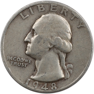 1948-S Washington Silver Quarter F Main Image