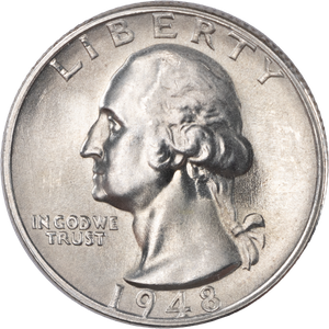 1948-S Washington Silver Quarter MS60 Main Image