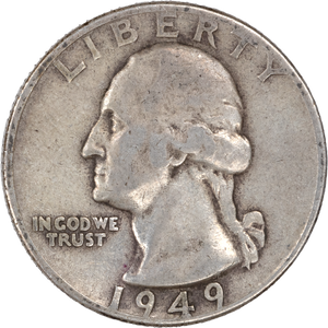 1949 Washington Silver Quarter CIRC Main Image