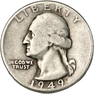 1949-D Washington Silver Quarter CIRC Main Image