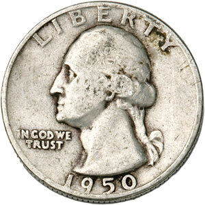 1950 Washington Silver Quarter CIRC Main Image