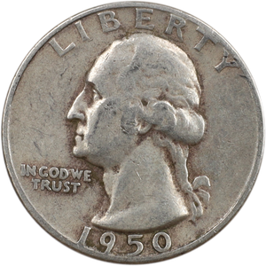 1950-D Washington Silver Quarter F Main Image