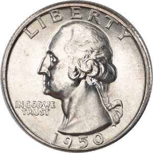 1950-D Washington Silver Quarter MS60 Main Image