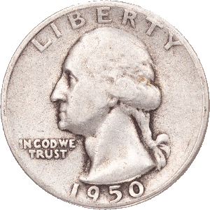 1950-S Washington Silver Quarter VG Main Image